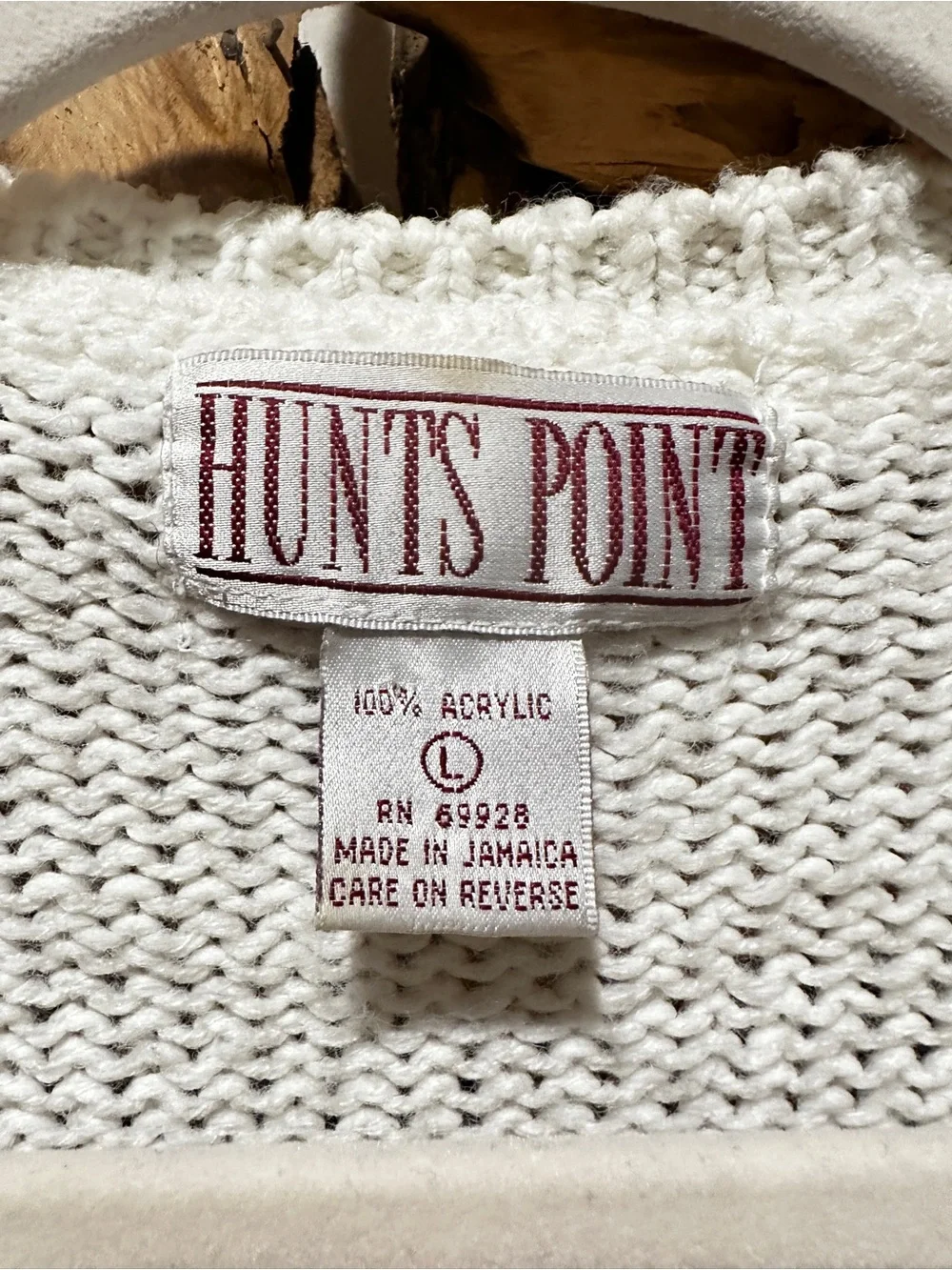 Cream Openwork Knit Button Cardigan